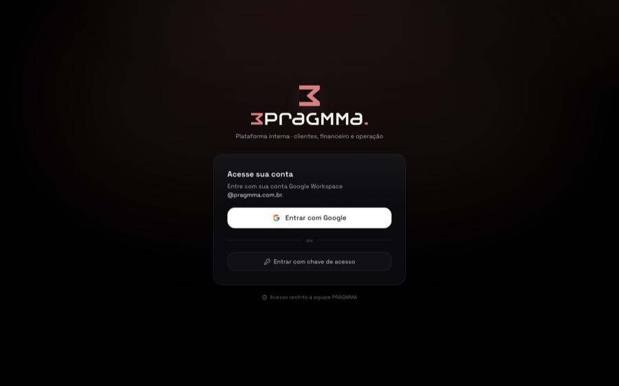 Tela do Portal PRAGMMA